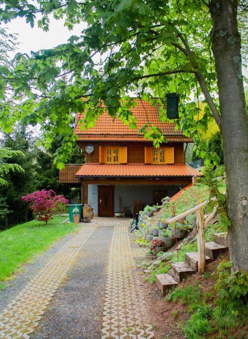 Ferienhaus Sonnenblick Entspannung Mit Sauna Kamin Und Balkon Sonneberg Buitenkant foto